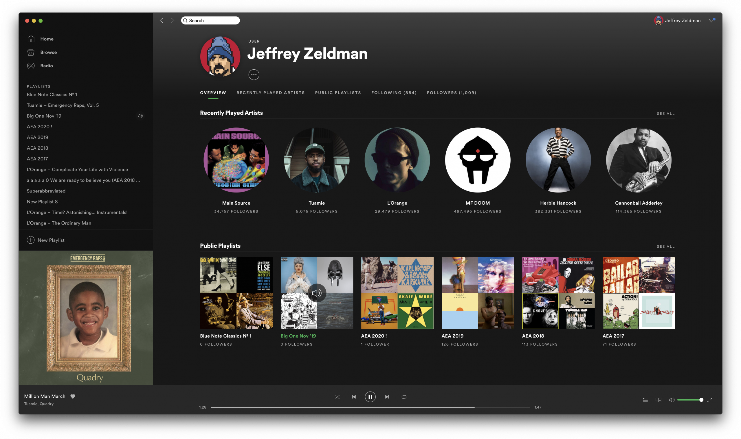 Jeffrey Zeldman’s Spotify